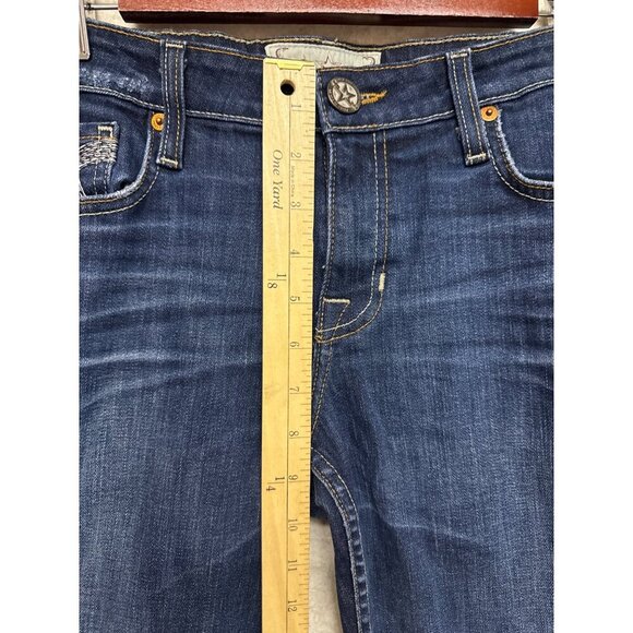 Big Star Women's Jeans Nina Denim Blue Mid Rise Boot Cut Distressed Size 29R 29 - Picture 6 of 11